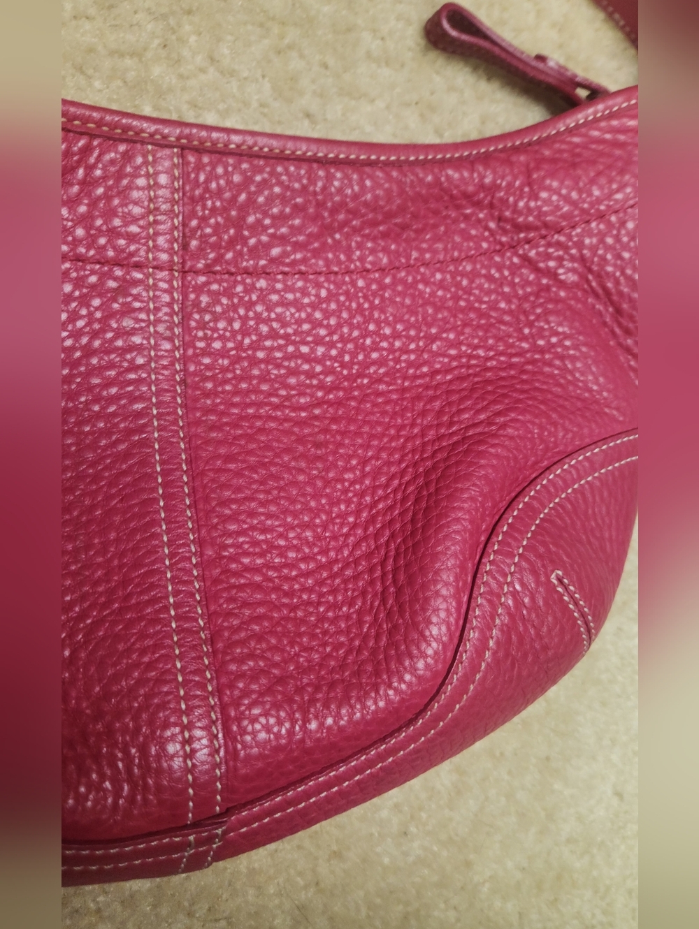 Coach Vintage Pink Leather Shoulder Bag Circa 2004 Great Condition! - Picture 5 of 7